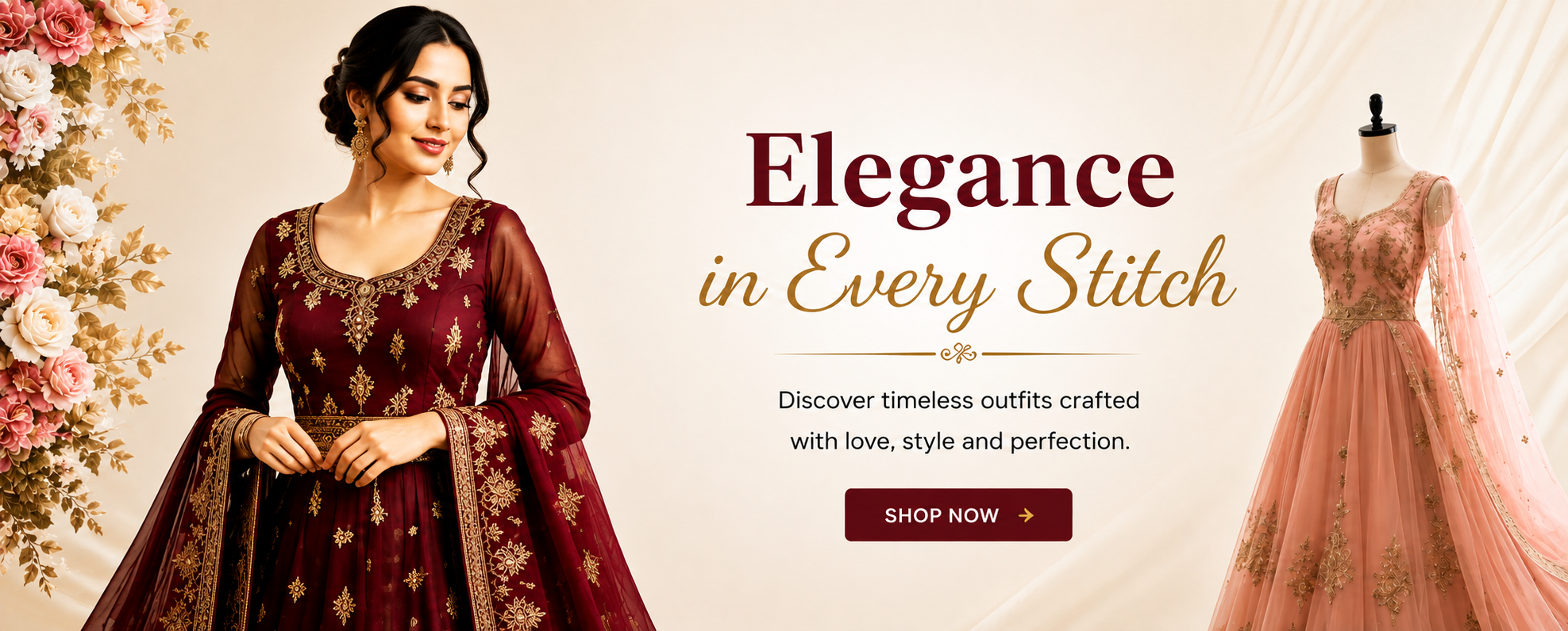 Elegance Redefined - Celebrate timeless beauty with exquisite drapes.